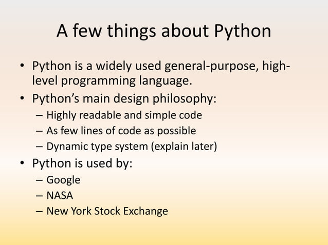 Intro to Python | PPT