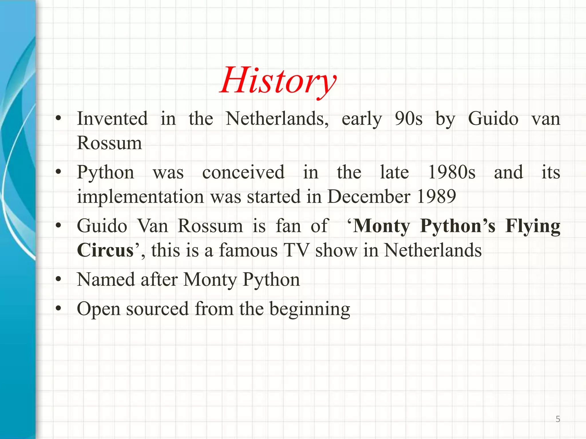 Python Seminar PPT | PPTX