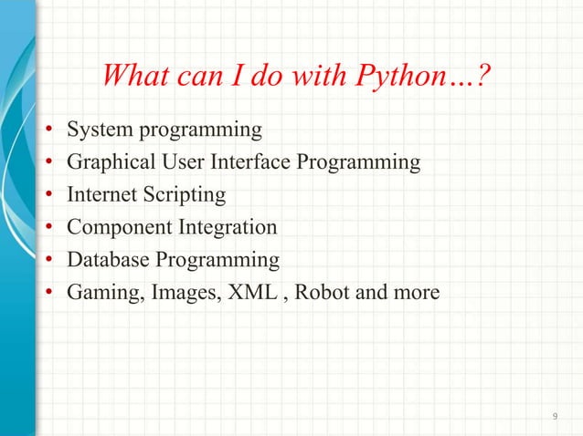 Python Seminar PPT | PPTX