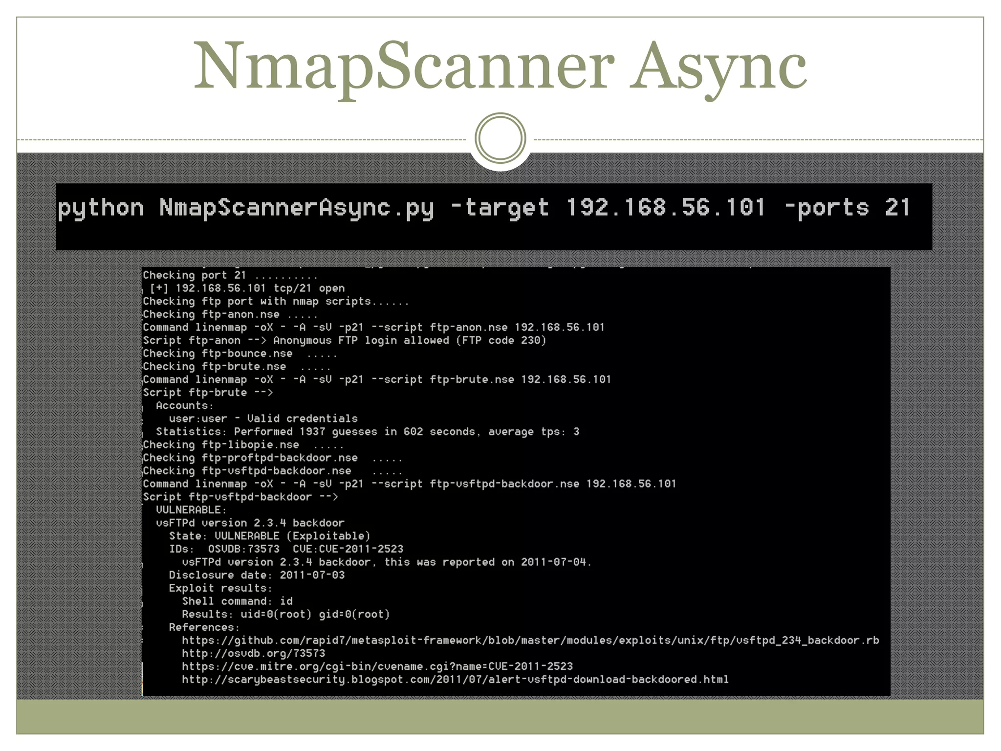 NmapScanner Async
 