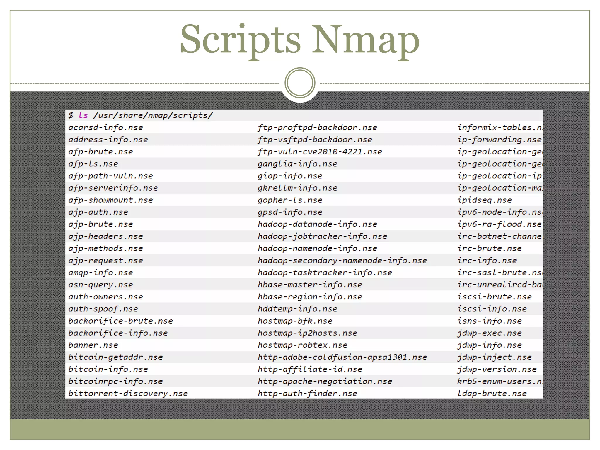 Scripts Nmap
 