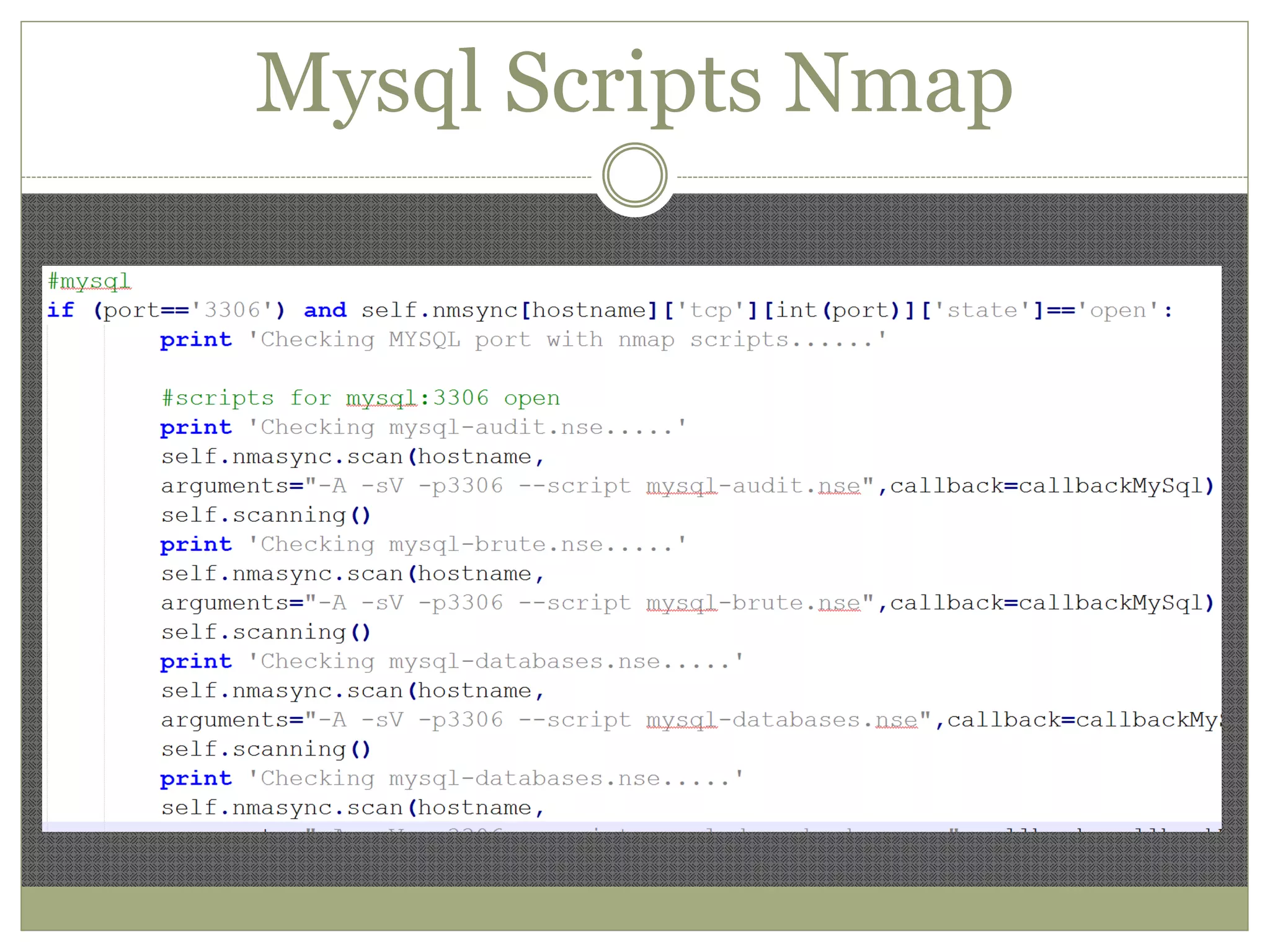 Mysql Scripts Nmap
 