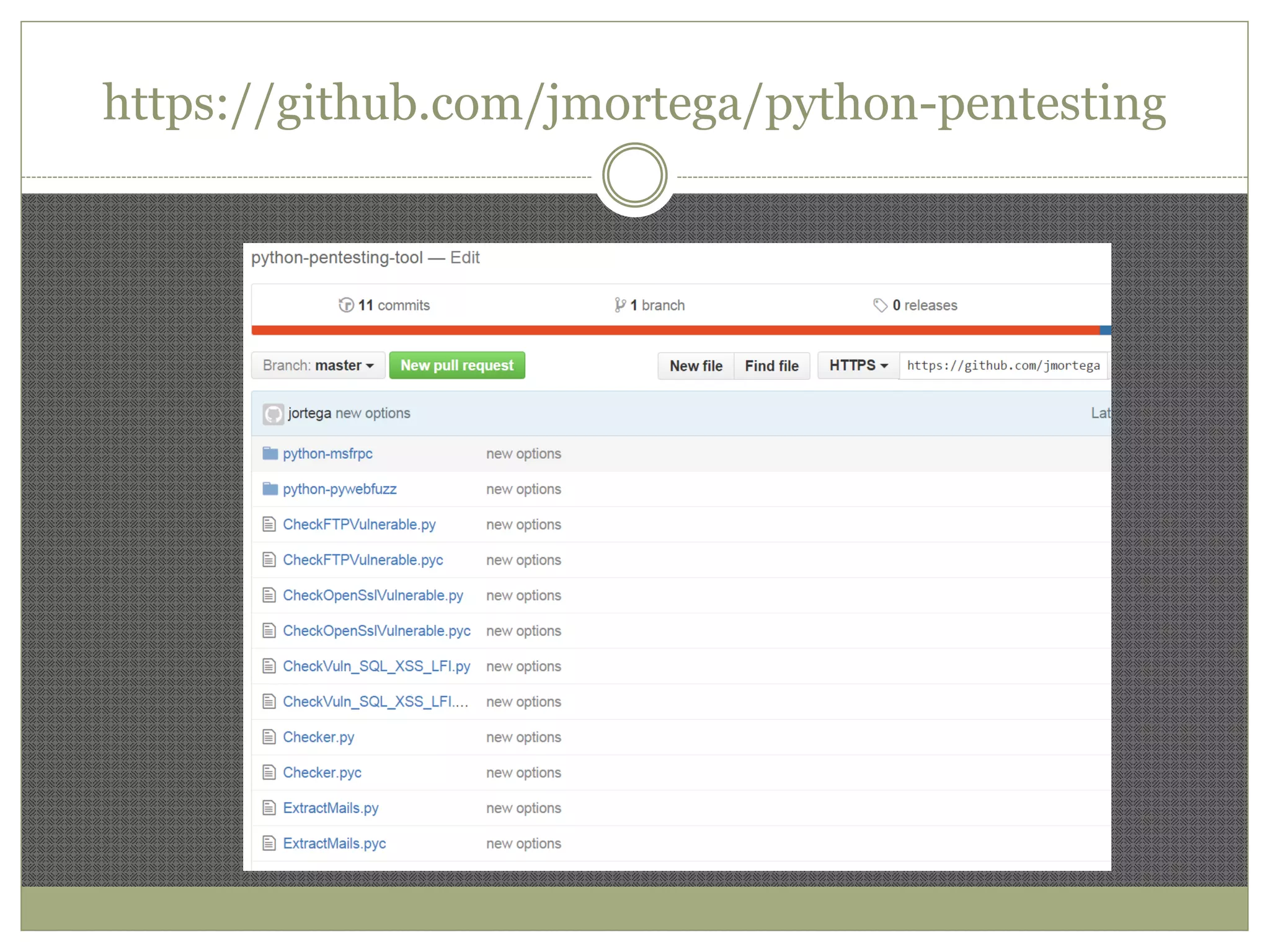 https://github.com/jmortega/python-pentesting
 