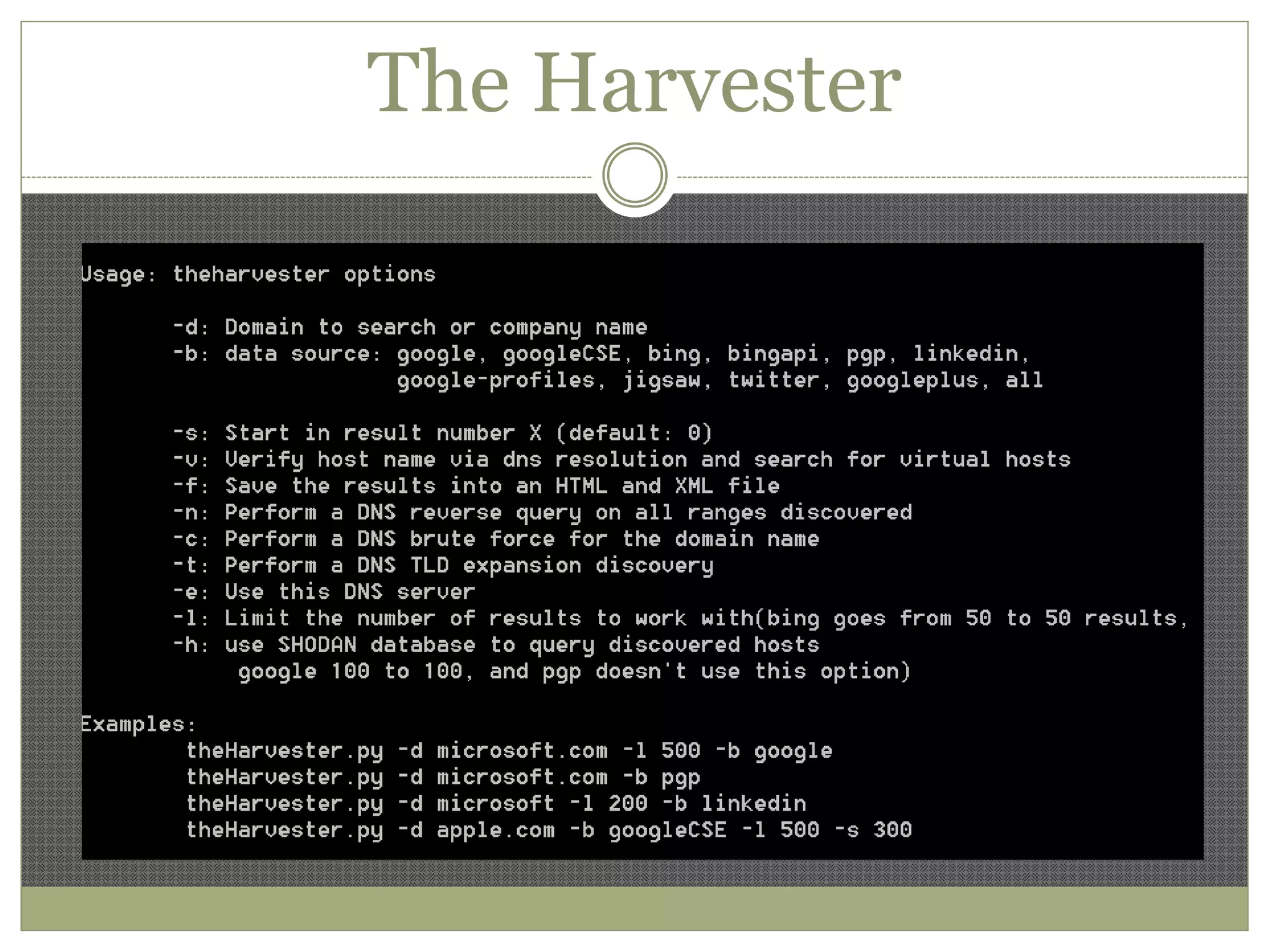 The Harvester
 