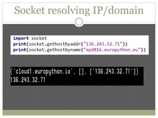 Socket resolving IP/domain
 