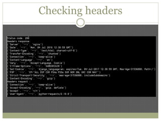 Checking headers
 
