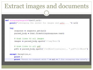 Extract images and documents
 