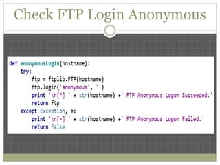 Check FTP Login Anonymous
 