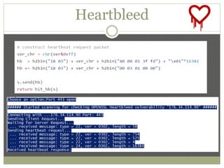 Heartbleed
 