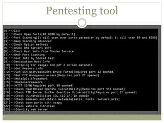 Pentesting tool
 