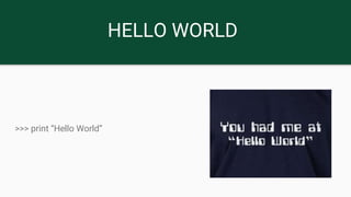 hello world! with python | pptx Images High Quality... Python | PPTX