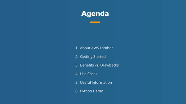 Introduction to AWS Lambda with Python | PPT