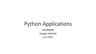 Python Applications | PPT
