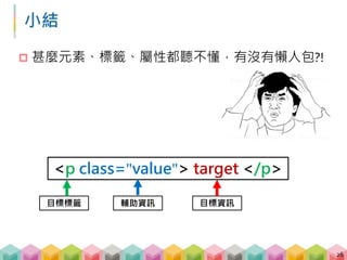 在動手寫爬蟲之前…
27
 前人種樹，後人乘涼
 許多爬蟲程式在 GitHub 可以找得到
e.g. PTT Crawler, 漫畫下載器
 想爬的網站是否有 API?
 許多公司會透過 API 來提供乾淨、整齊的資料，並訂定
爬行的規則
 e.g. Facebook API, Google Maps API
 當一隻有禮貌的爬蟲
 過於頻繁、大量的送出 requests 會造成伺服器的負擔
 