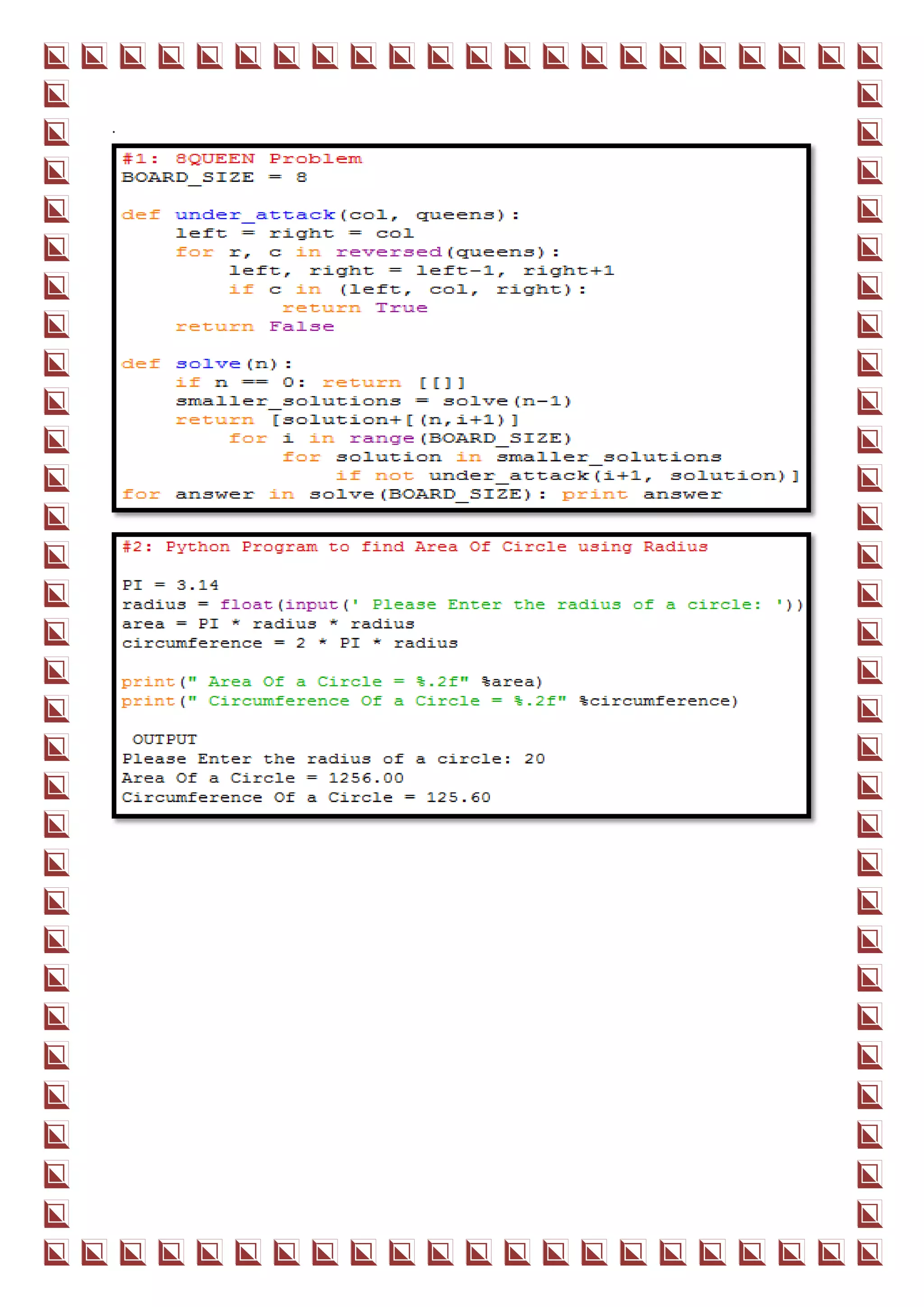 Python simple problems | PDF