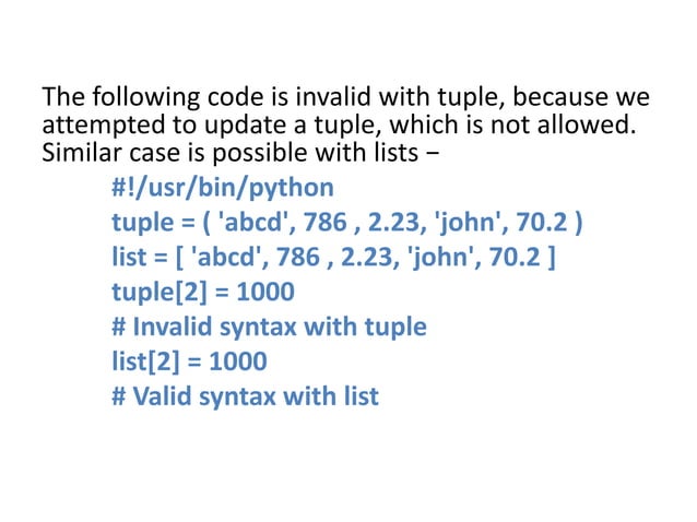 Python ppt | PPTX | Programming Languages | Computing