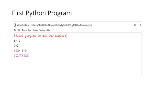 Fundamentals of Python Programming | PPT
