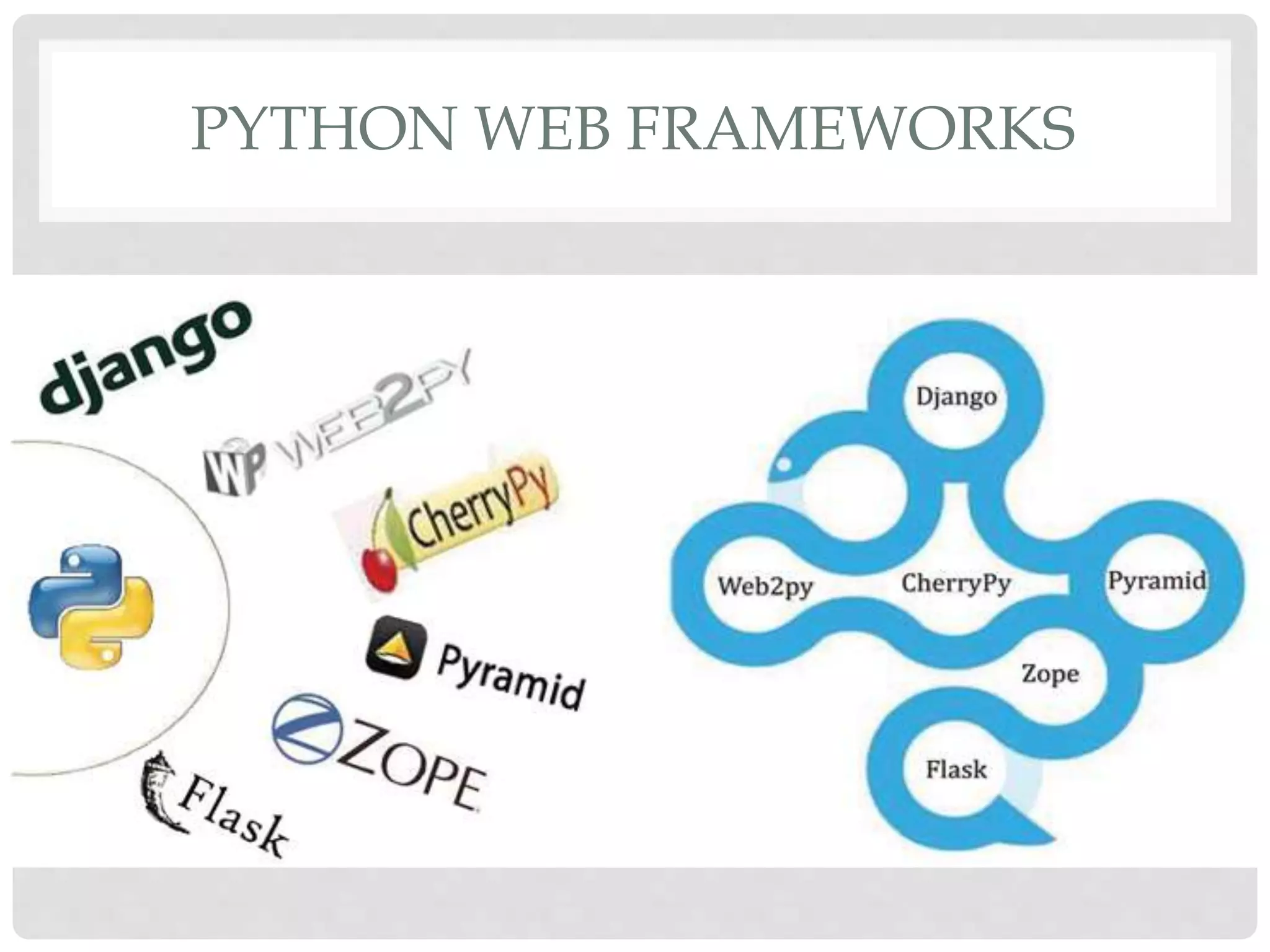 PYTHON WEB FRAMEWORKS 