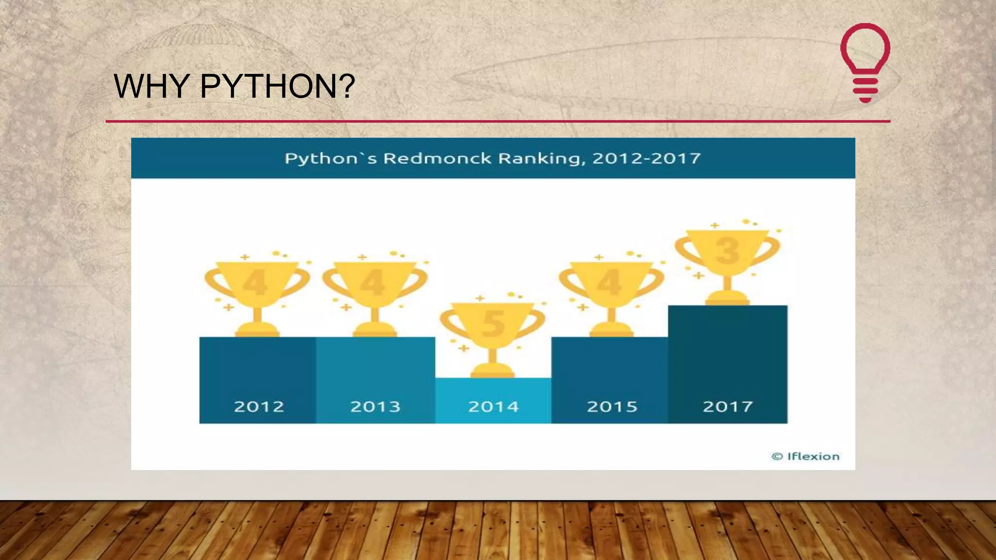 WHY PYTHON?
 