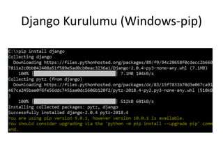 Django Kurulumu (Windows-pip)
 