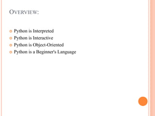 Python Concepts | PPT