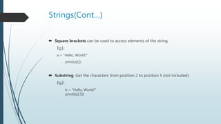 Python Basics | PPTX