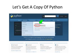 Let’s Get A Copy Of Python
 
