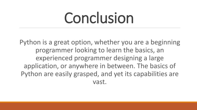 Full Python in 20 slides | PPTX | Programming Languages | Computing