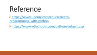 Full Python in 20 slides | PPT