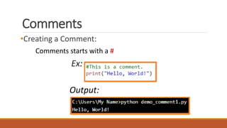 Full Python in 20 slides | PPTX | Programming Languages | Computing