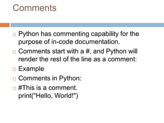 Python | PPT | Free Download