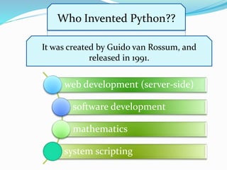 Python slide basic to advanced english tutorial | PPT