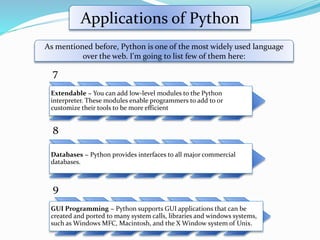 Python slide basic to advanced english tutorial | PPT
