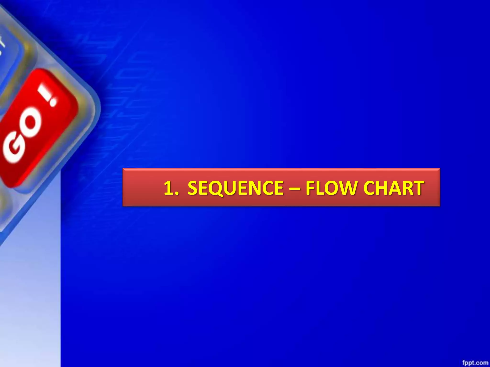 1. SEQUENCE – FLOW CHART
 