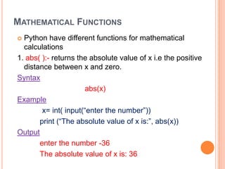 “Python” or “CPython” is written in C/C+ | PPTX