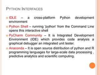 “Python” or “CPython” is written in C/C+ | PPTX