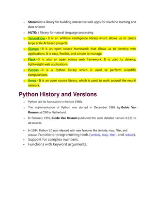 Python notes for beginners - in simple sentences | PDF