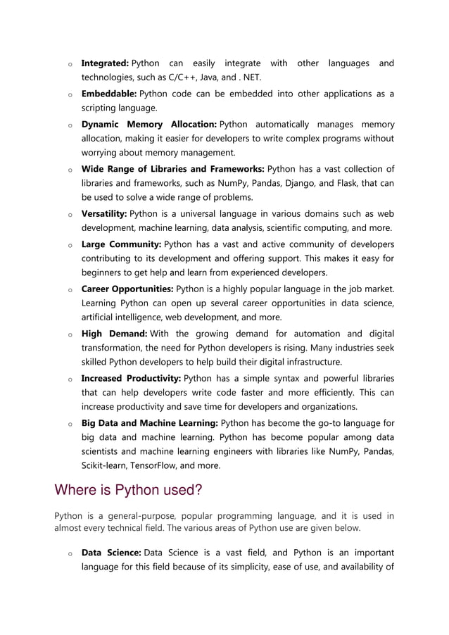 Python notes for beginners - in simple sentences | PDF