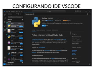 CONFIGURANDO IDE VSCODE
 