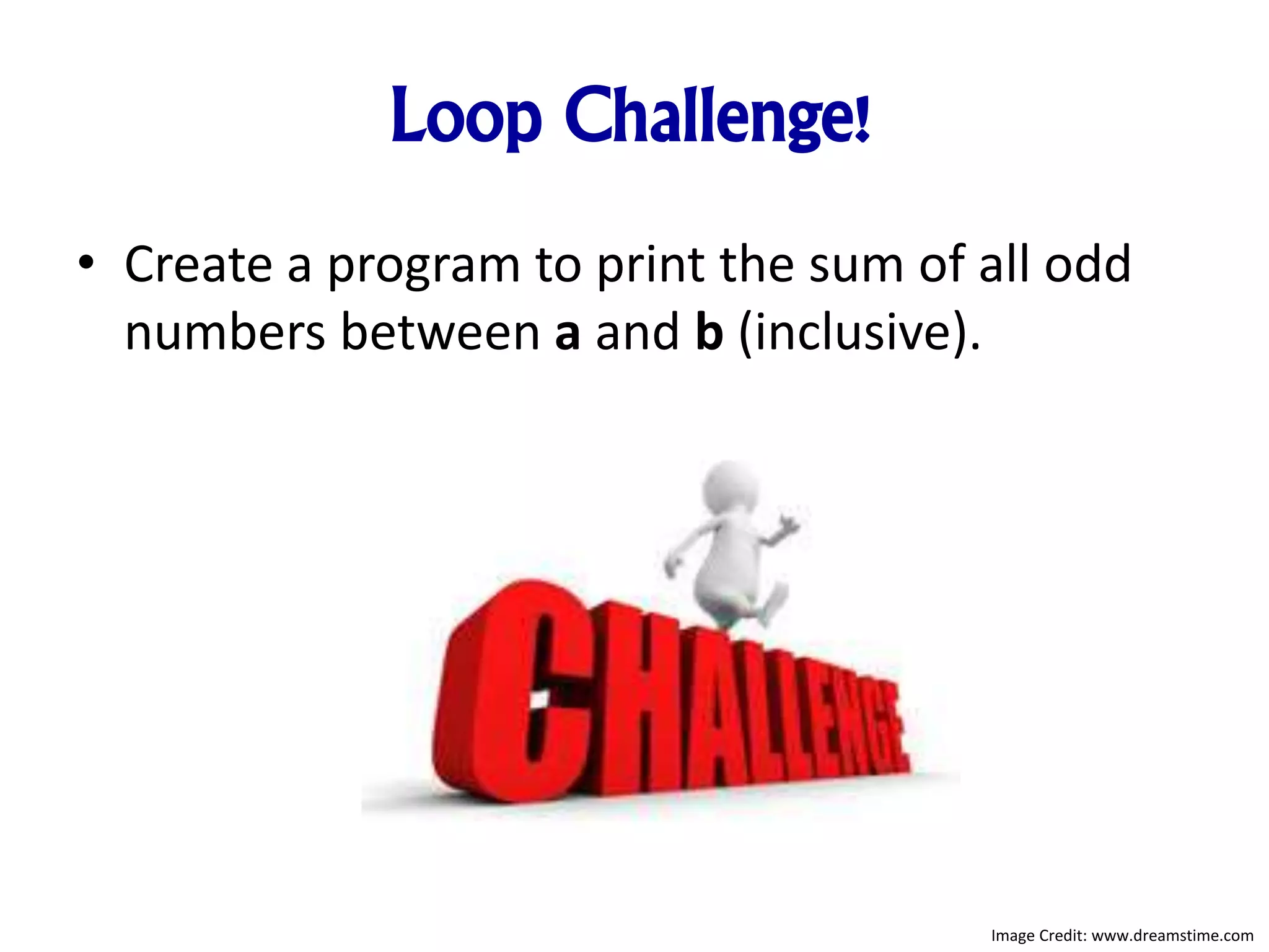 An Introduction To Python - WHILE Loop | PPT