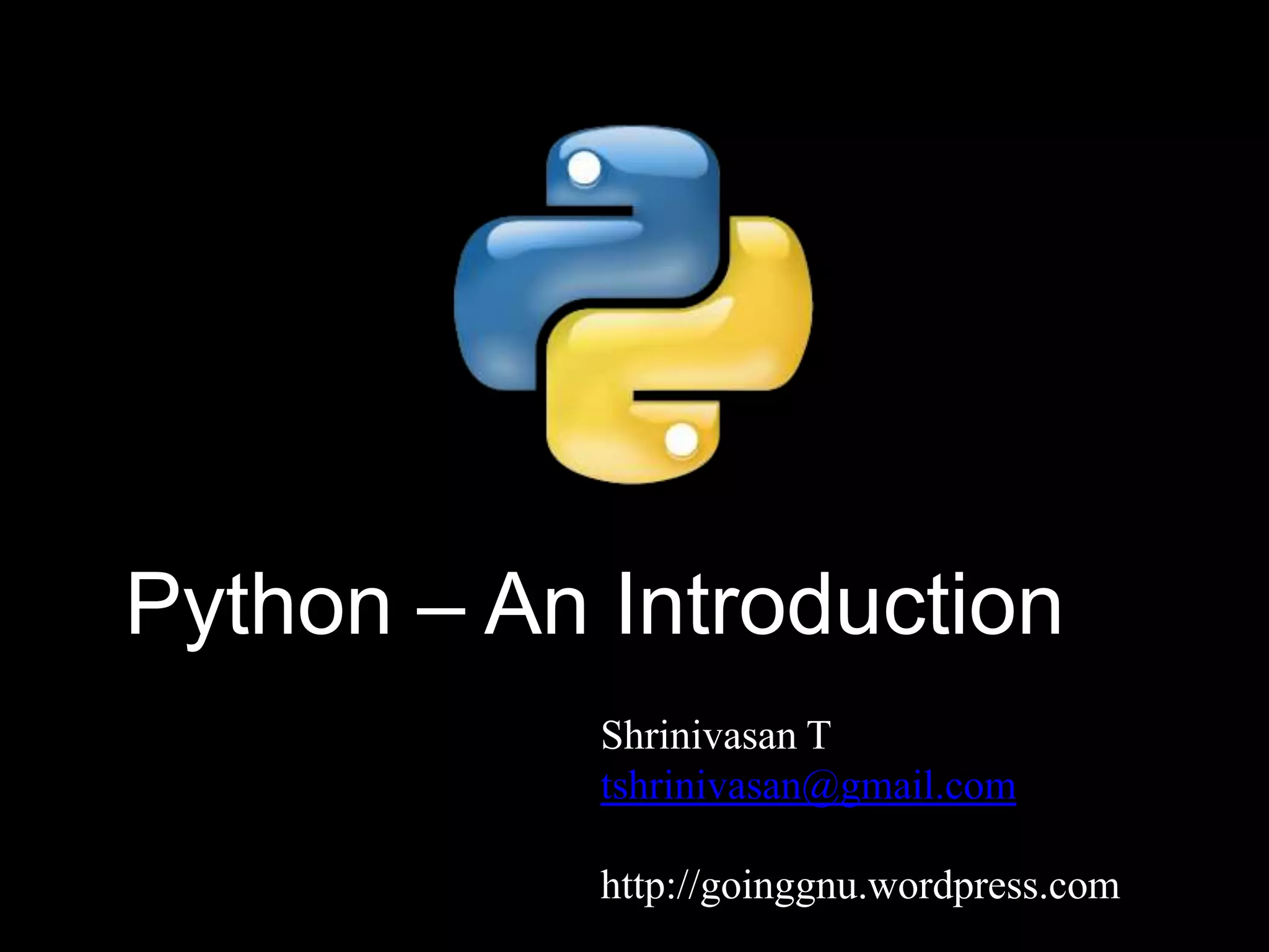 python-an-introduction | PPT