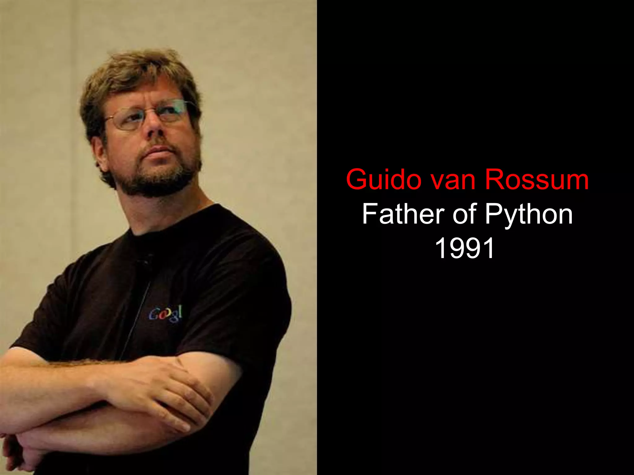 Guido van Rossum Father of Python 1991 