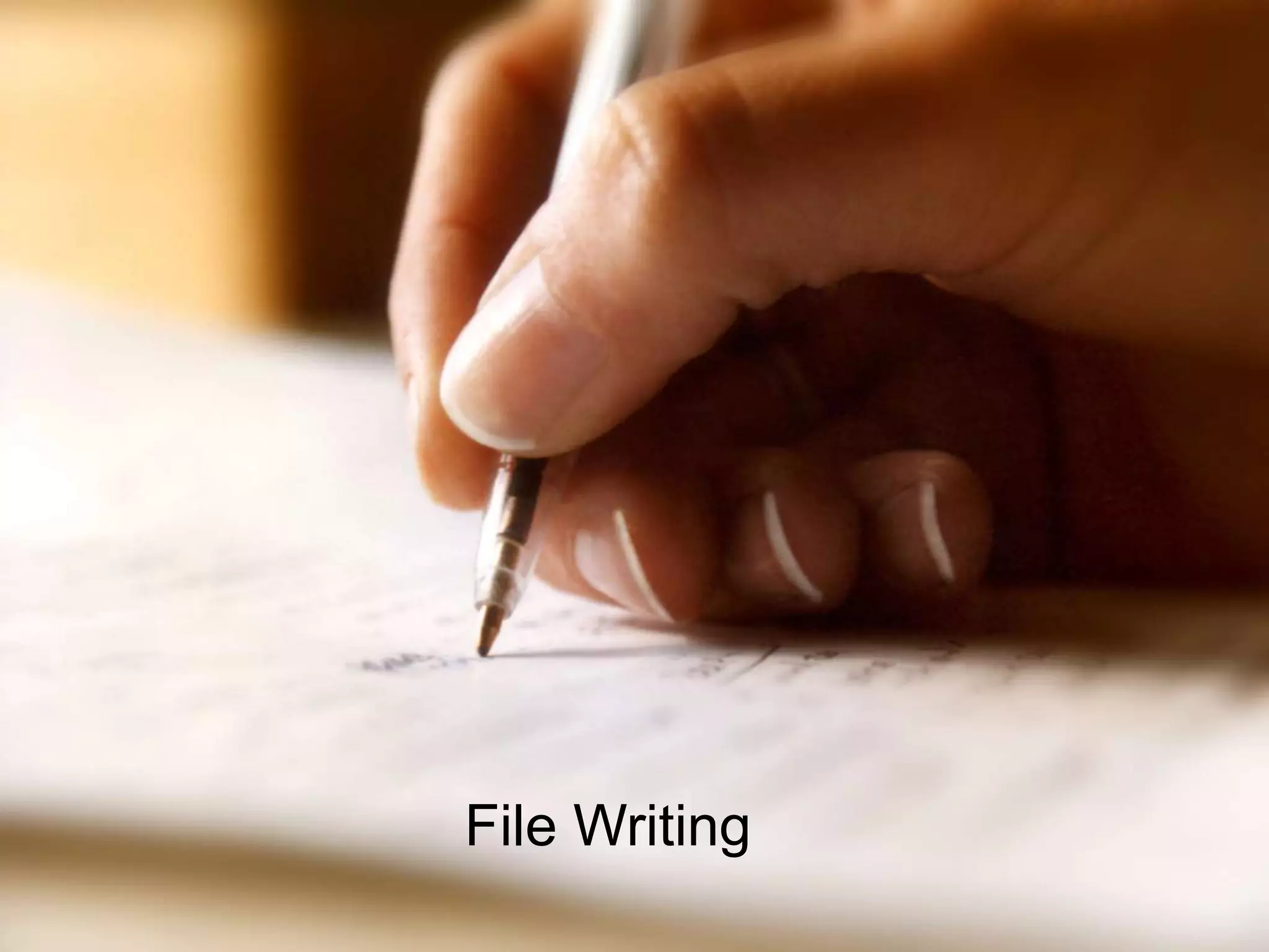 File Writing 