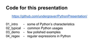 Python a practical perspective | PPT