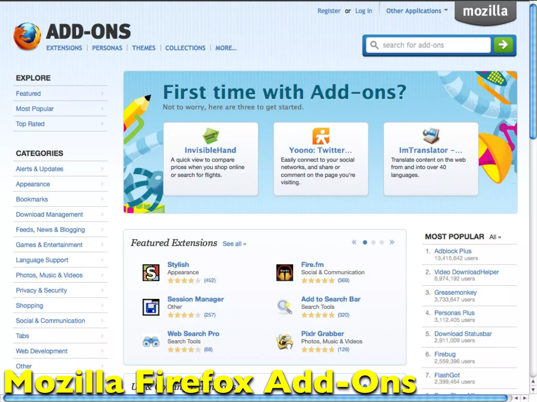 Mozilla Firefox Add-Ons
 