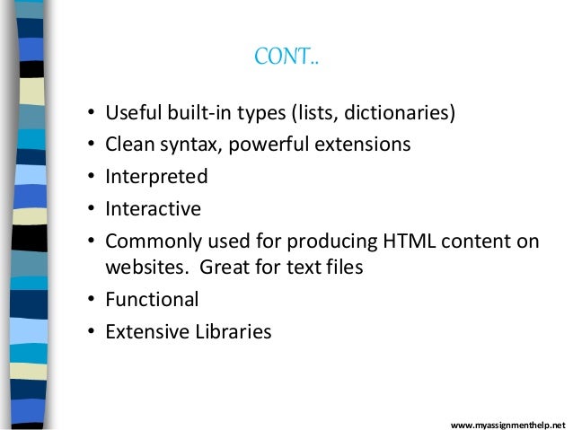 Python assignment help
