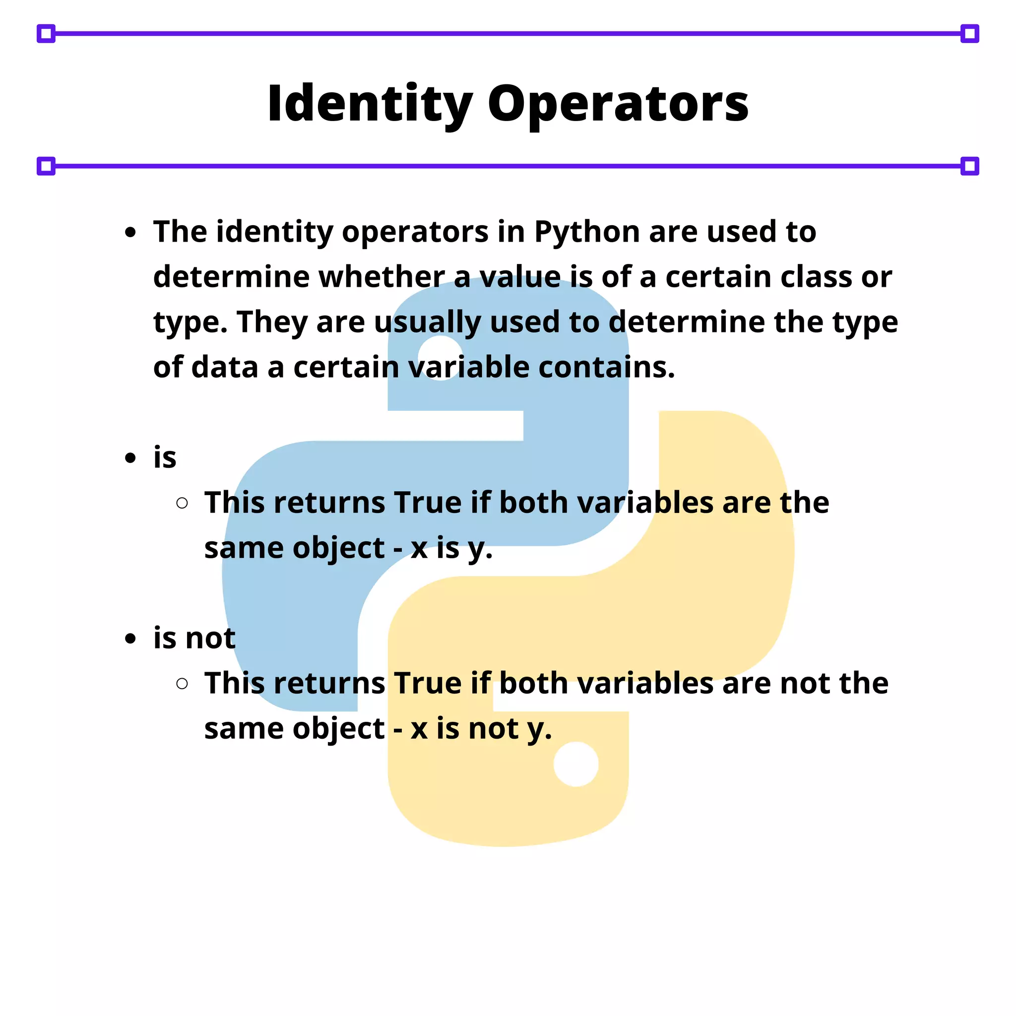 Python basic operators | PDF