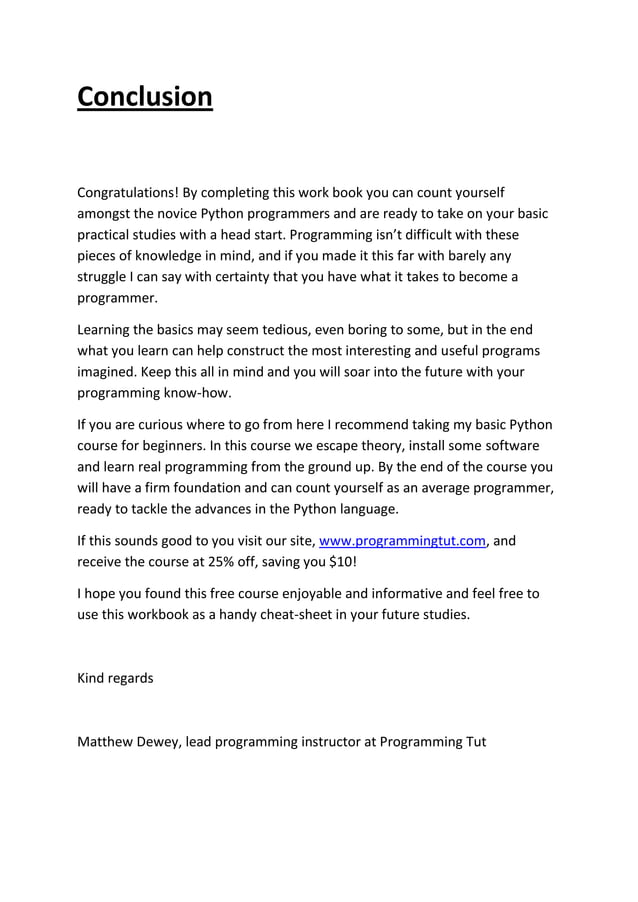 Python breakdown-workbook | PDF