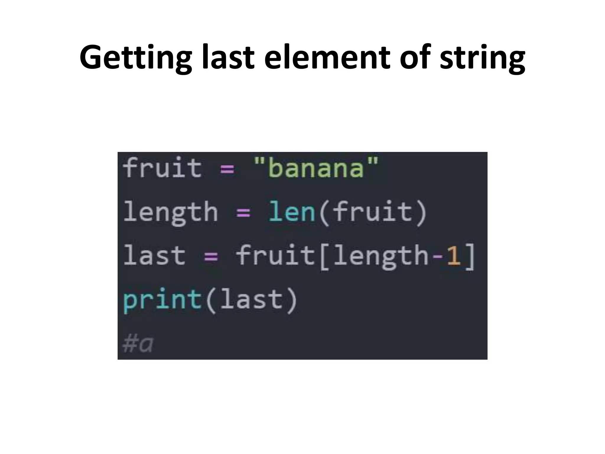 Getting last element of string
 