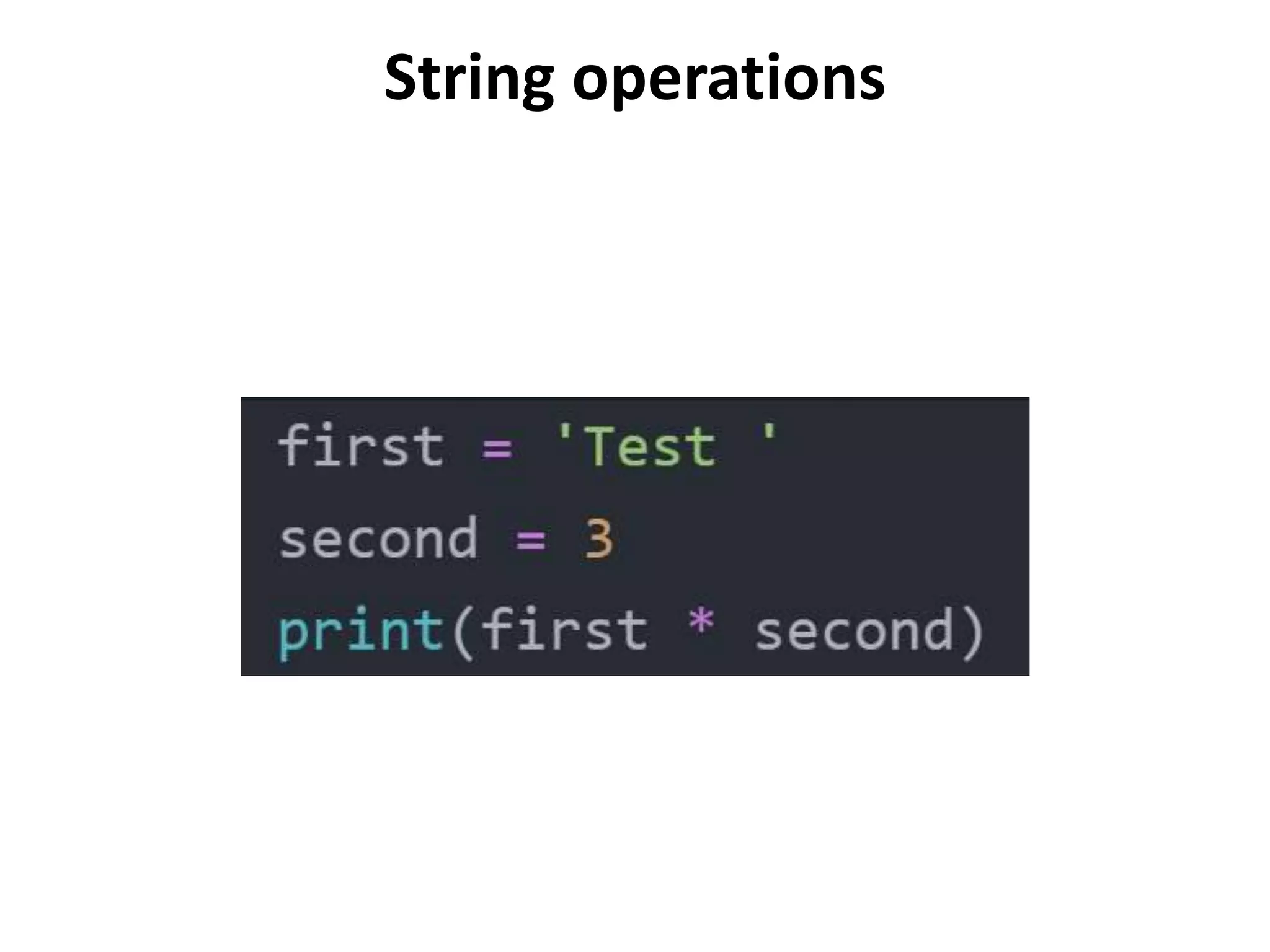 String operations
 